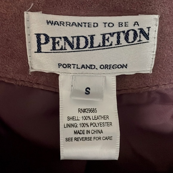 Pendleton. 100% leather outer and 100% Polyester lining.  Size small Women’s. - Picture 6 of 6